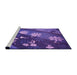 Sideview of Machine Washable Transitional Bright Purple Rug, wshpat301pur