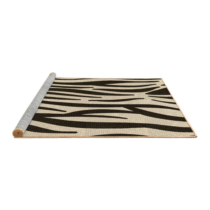 Sideview of Machine Washable Transitional Deep Peach Orange Rug, wshpat3010brn