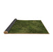 Thickness of Patterned Dark Forest Green Rug, pat3011brn