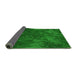 Thickness of Patterned Green Rug, pat3011grn