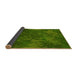 Thickness of Patterned Deep Emerald Green Rug, pat3011yw