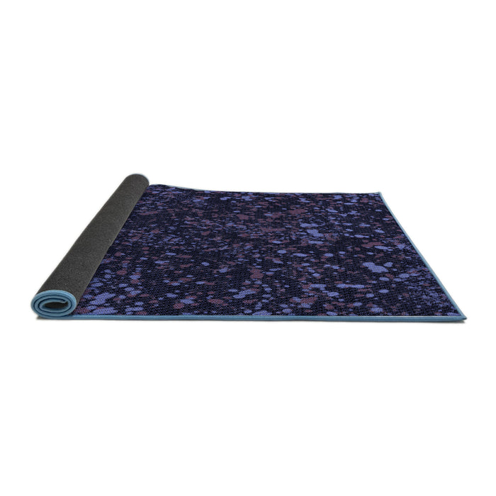 Thickness of Patterned Deep Periwinkle Purple Rug, pat3012blu