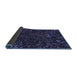 Thickness of Patterned Deep Periwinkle Purple Rug, pat3012blu