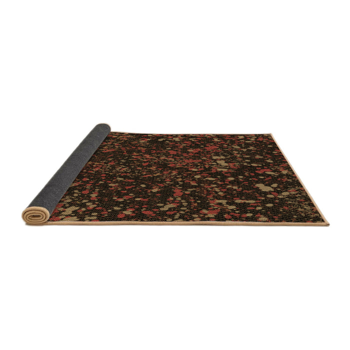 Thickness of Patterned Saddle Brown Rug, pat3012brn