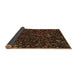 Thickness of Patterned Saddle Brown Rug, pat3012brn