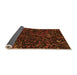 Thickness of Patterned Mahogany Brown Rug, pat3012org