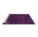 Sideview of Machine Washable Transitional Purple Lily Purple Rug, wshpat3012pur