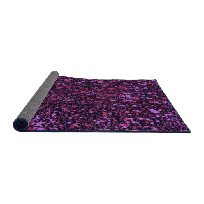 Thickness of Patterned Purple Lily Purple Rug, pat3012pur