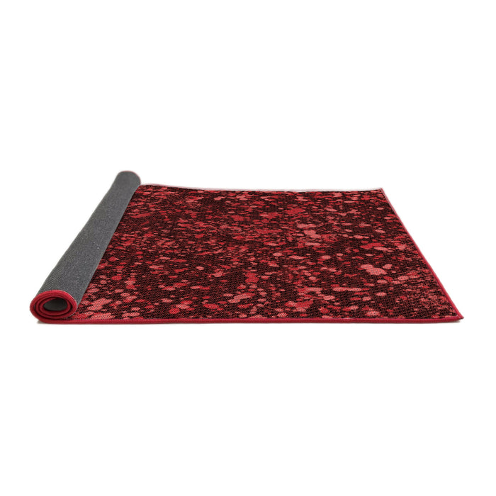 Thickness of Patterned Dark Red Rug, pat3012rd