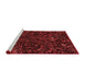 Sideview of Machine Washable Transitional Dark Red Rug, wshpat3012rd