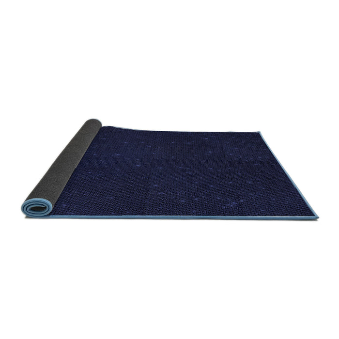 Thickness of Patterned Night Blue Rug, pat3013blu