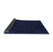 Thickness of Patterned Night Blue Rug, pat3013blu