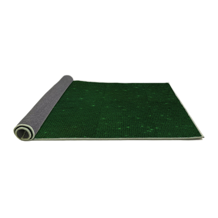 Thickness of Patterned Deep Emerald Green Rug, pat3013grn