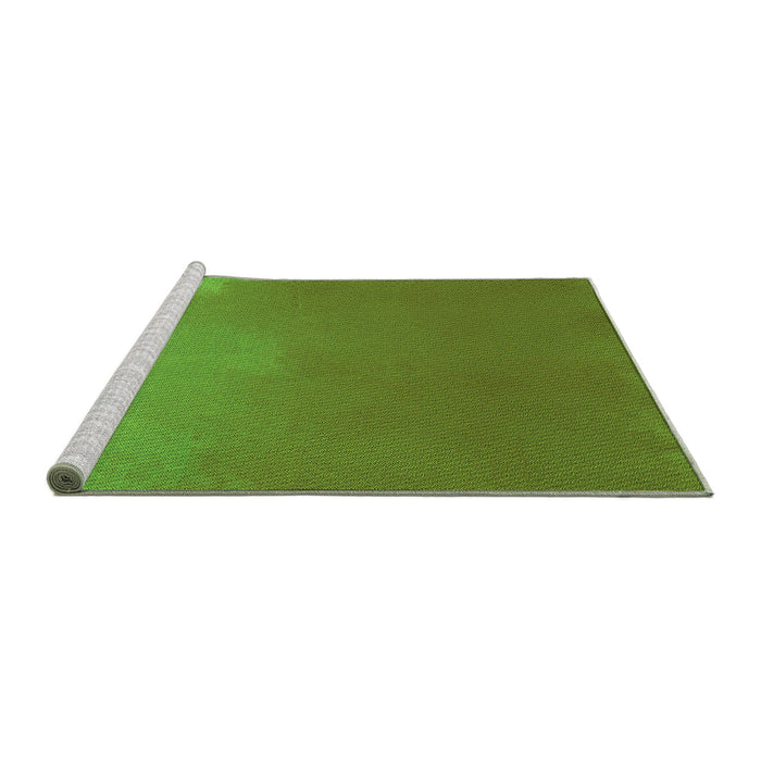 Sideview of Machine Washable Transitional Seaweed Green Rug, wshpat3014grn