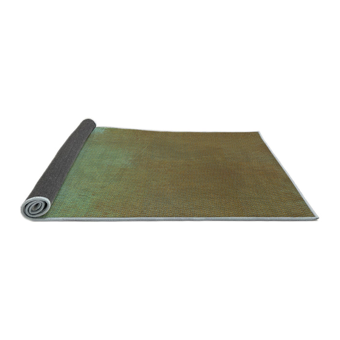 Thickness of Patterned Oak Brown Rug, pat3014lblu