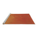 Sideview of Machine Washable Transitional Neon Orange Rug, wshpat3014org
