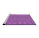 Sideview of Machine Washable Transitional Purple Rug, wshpat3016pur