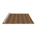 Sideview of Machine Washable Transitional Dark Golden Brown Rug, wshpat3017brn