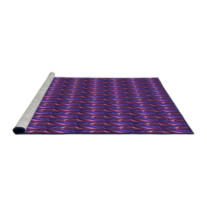 Sideview of Machine Washable Transitional Purple Rug, wshpat3018pur