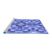 Sideview of Machine Washable Transitional Denim Blue Rug, wshpat3019blu