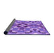 Thickness of Patterned Purple Plum Purple Rug, pat3019pur