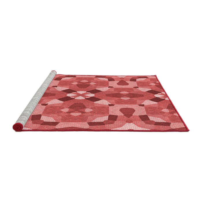 Sideview of Machine Washable Transitional Red Rug, wshpat3019rd
