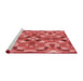 Sideview of Machine Washable Transitional Red Rug, wshpat3019rd