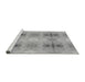 Sideview of Machine Washable Transitional Gray Rug, wshpat302gry