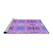 Sideview of Machine Washable Transitional Bright Lilac Purple Rug, wshpat302pur