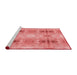 Sideview of Machine Washable Transitional Light Coral Pink Rug, wshpat302rd