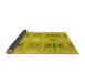 Thickness of Patterned Golden Yellow Rug, pat302yw