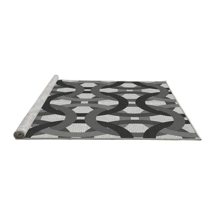 Sideview of Machine Washable Transitional Cloud Gray Rug, wshpat3020gry