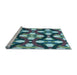 Sideview of Machine Washable Transitional Tiffany Blue Rug, wshpat3020lblu