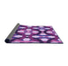 Thickness of Patterned Dark Magenta Purple Rug, pat3020pur