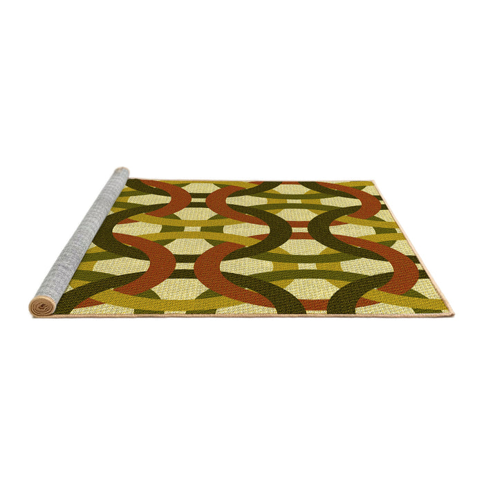 Sideview of Machine Washable Transitional Dark Bronze Brown Rug, wshpat3020yw