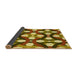 Thickness of Patterned Dark Bronze Brown Rug, pat3020yw