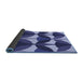 Thickness of Patterned Denim Dark Blue Rug, pat3021blu