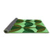 Thickness of Patterned Dark Forest Green Rug, pat3021grn