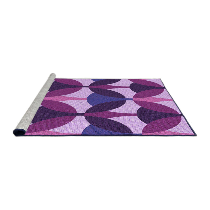 Sideview of Machine Washable Transitional Dark Magenta Purple Rug, wshpat3021pur