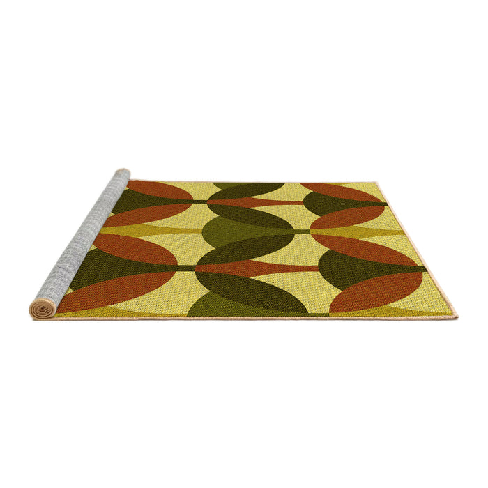 Sideview of Machine Washable Transitional Red Brown Rug, wshpat3021yw