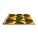 Sideview of Machine Washable Transitional Red Brown Rug, wshpat3021yw