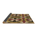 Thickness of Patterned Red Brown Rug, pat3022brn