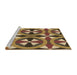 Sideview of Machine Washable Transitional Red Brown Rug, wshpat3022brn