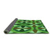 Thickness of Patterned Lime Green Rug, pat3022grn