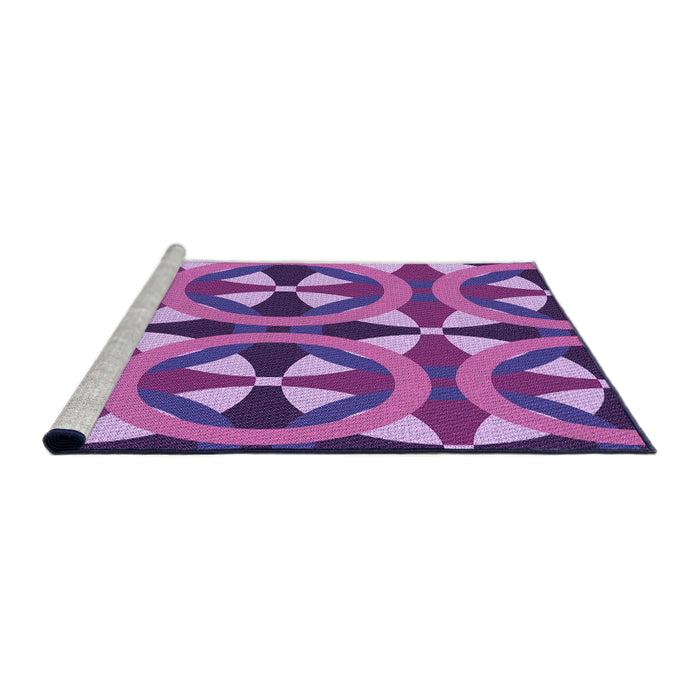 Sideview of Machine Washable Transitional Dark Magenta Purple Rug, wshpat3022pur
