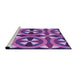 Sideview of Machine Washable Transitional Dark Magenta Purple Rug, wshpat3022pur