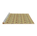 Sideview of Machine Washable Transitional Copper Brown Rug, wshpat3023brn