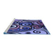 Sideview of Machine Washable Transitional Purple Rug, wshpat3024blu