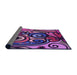 Thickness of Patterned Plum Velvet Purple Rug, pat3024pur