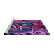 Sideview of Machine Washable Transitional Plum Velvet Purple Rug, wshpat3024pur